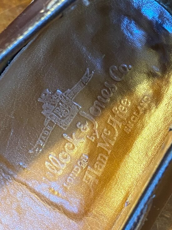 Vintage Alan McAfee London England Bullock Jones Brown Leather Tassel Loafers 11 main image 14